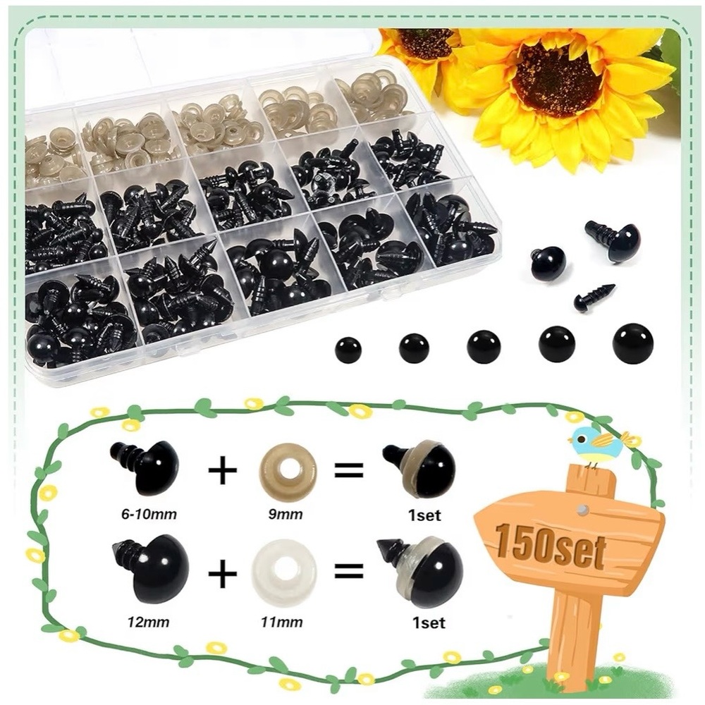 Assorted Plastic Eyes for Crafting